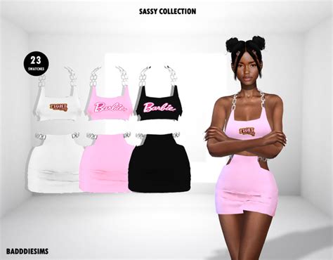 Sassy Dress Collection Badddiesims On Patreon Sassy Dress Sims 4