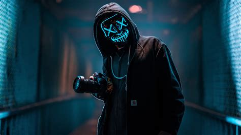 2560x1440 Mask Guy With Dslr 1440p Resolution Hd 4k Wallpapersimages