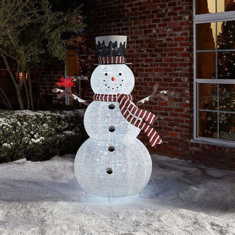Outdoor Christmas Decoration Pop Up Snowman Holiday Yard Decor Led