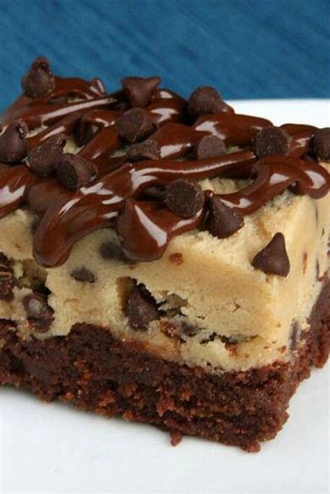 Chocolate Chip Cookie Dough Brownies Recipe Desserts Chocolate