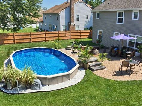 Beautiful Backyard Swimming Pool Design 60 Above Ground Pool Landscaping Swimming Pools