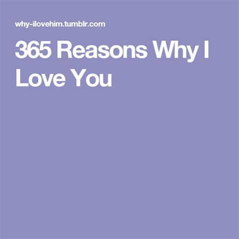 365 Reasons Why I Love You Reasons Why I Love You Why I Love You