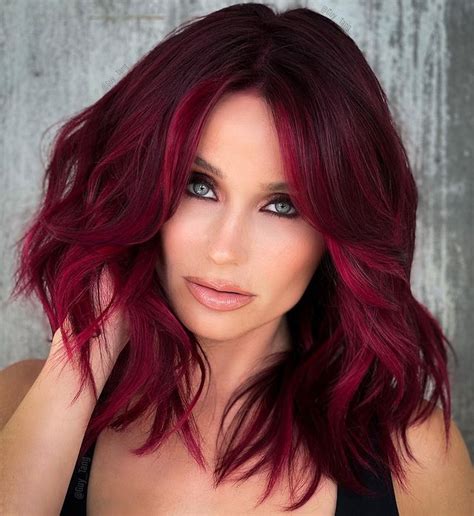 Dark Red Wine Hair Color Red Velvet Hair Color Deep Red Hair Color Red Purple Hair Wine Hair
