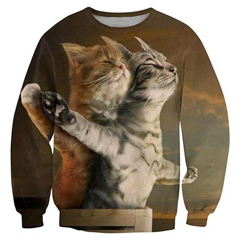 Cat Love Hoodie Funny Cat Sweater Sweatshirts Casual Sweatshirt Hoodie