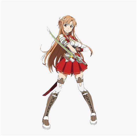 Asuna Render Anime Asuna Yuuki Sword Pose Hd Png Download