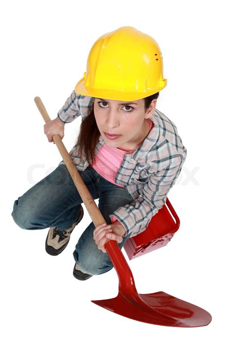 Female Builder Stock Bild Colourbox