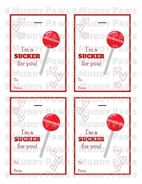 Im A Sucker For You Valentine Card Download Etsy In 2023