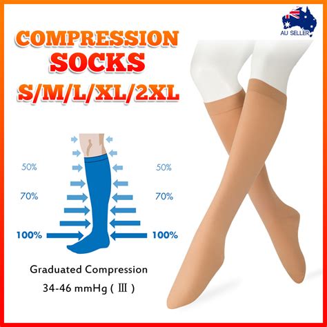 Graduated Compression Socks Firm Pressure Medical Knee High Support Stockings Ebay