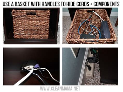 Quick Tip Organizing Cords In The Office Clean Mama Hide Cords