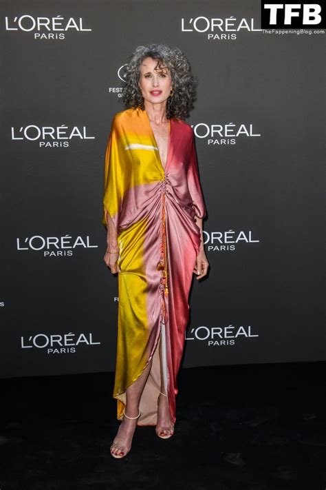 Andie Macdowell Shows Her Pokies At The Loreal Paris Lights On Women