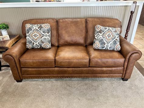 Smith Brothers Leather Sofa Oak Creek Amish Furniture