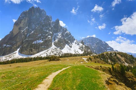 Italian Dolomites Landscape Stock Photo Image Of Landmark Climbing