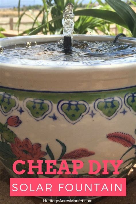 Bonus, it includes 5 led lights that illuminate your water fountain at night. Cheap & Easy DIY Solar Fountain | Diy solar fountain ...