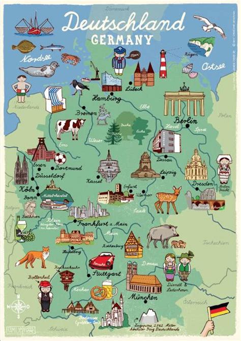Туристическая карта Германии туристические достопримечательности и