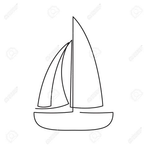 Sail Boat Line Drawing At Getdrawings Free Download