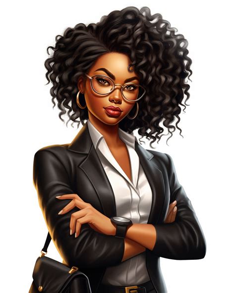 Black Woman Ceo Boss Boss Lady Black Girl Clipart White Background