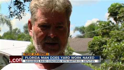 Some Neighbors Upset About Florida Man Who Likes To Do Yard Work In The