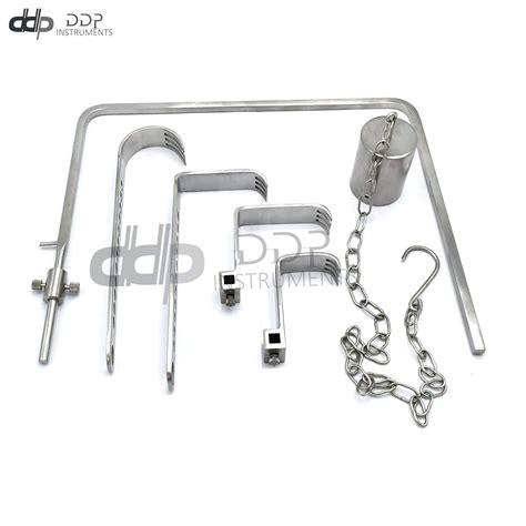 Charnley Hip Retractor Complete W 4 Blades Weight And Chain Surgical
