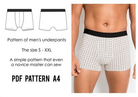 Pattern Of Mens Knitted Panties Mens Underpants With Elastic Etsy