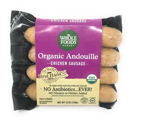 Whole Foods Market Organic Chicken Andouille Sausage 12 Oz Check