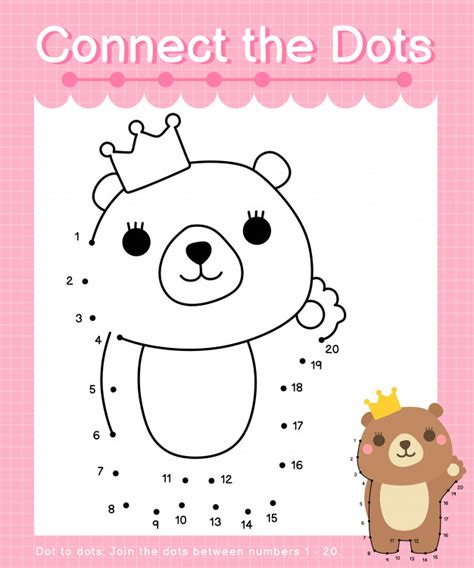 By the way, related with dot to dot 1 20 printable worksheets, we already collected particular similar pictures to complete your ideas. Premium Vector | Connect the dots: bear - dot to dot games ...