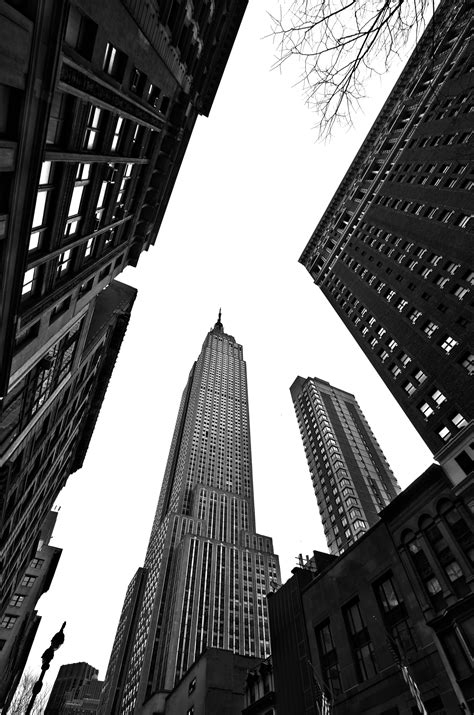 High Resolution HDR Black and White Photo of the Empire State Building