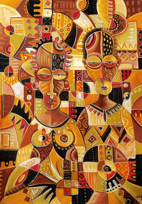 Just The 2 Of Us Art Cameroon African Art Paintings African