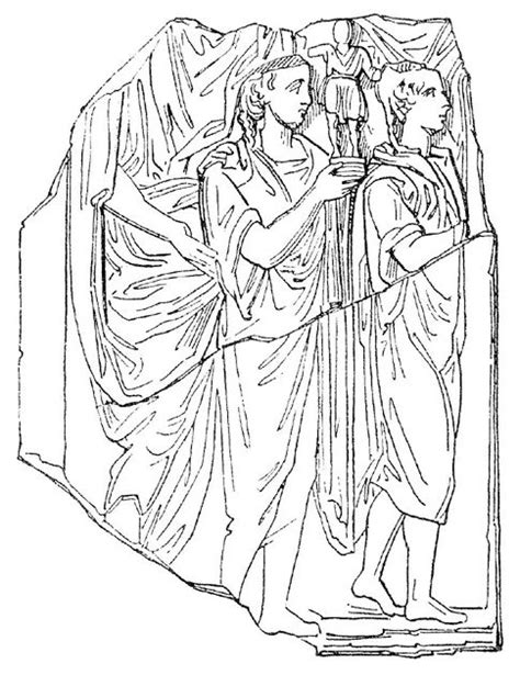 Compitalia The Image Of A Lar Is Carried In Procession Drawing From A