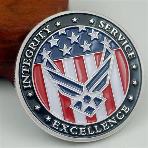 Us Air Force Oath Duty Badge Silver Challenge Coin Coin Souvenir