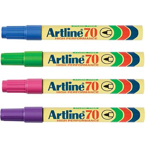 Artline 70 Permanent Marker Brights Assorted Box 12 Winc