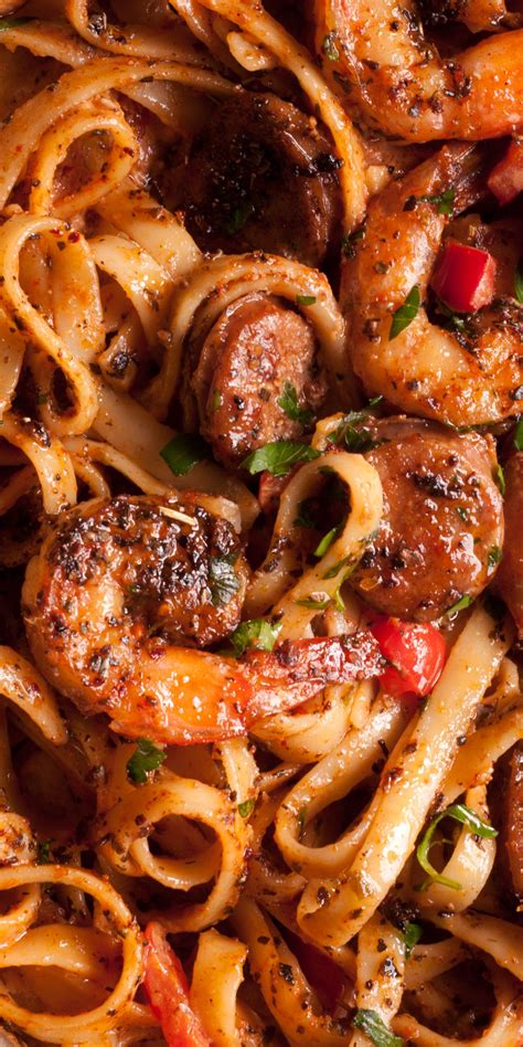Cover and refrigerate until ready to bake. Cajun Shrimp Sausage Pasta in 2020 | Beef sausage recipes ...