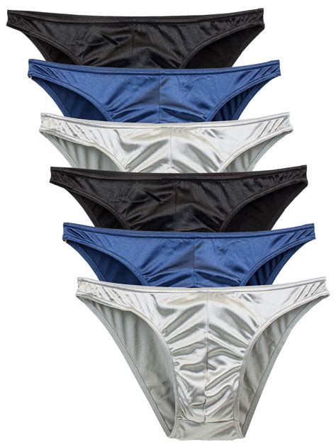 Buy Barbra Mens Satin Bikini Briefs Panties S To 3xl Silky Sexy Mens Underwear Multi Pack Online