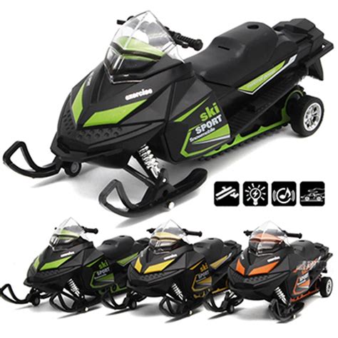 Pull Back Snowmobile Car Toy With Light Music Diecast Vehicle Snow Moto