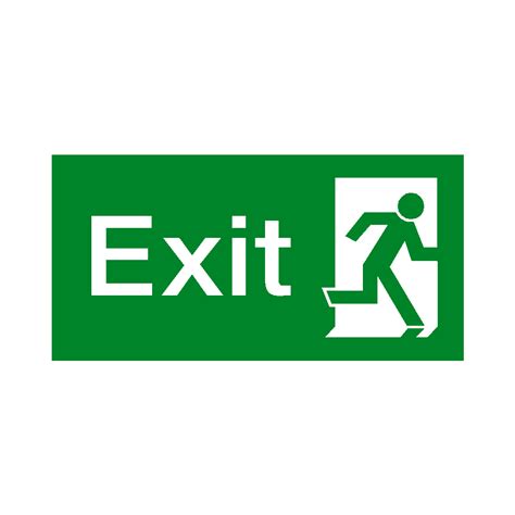 Exit Right Fire Exit Sign Safety Uk