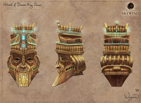 Artstation Skywind Helmet Of Dwemer King Dumac In 2022 Video Game