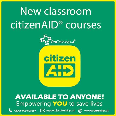 Protrainings Citizenaid Courses Are Now Approved