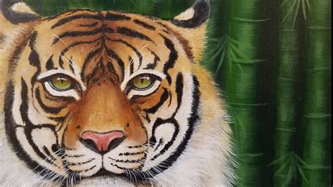 Learn How To Paint A Tiger Step By Step Realistic Acrylic Painting