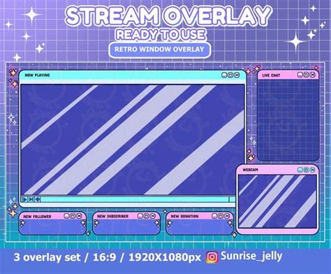 Twitch Stream Overlay Retro Windows Theme Simple Retro Kawaii