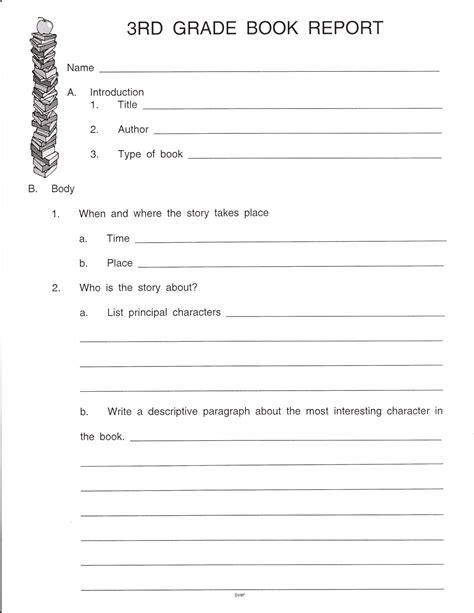 Book Review Worksheet 4th Grade 4th Grade Nonfiction