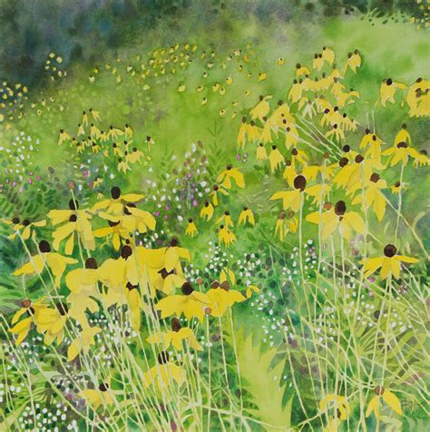 Painting Yellow Coneflower Original Art By Brian Mccormick