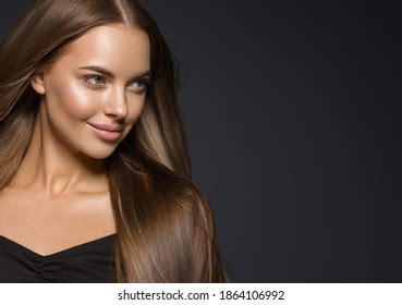 Long Beautiful Hairstyle Smooth Hair Woman Stock Photo 1864106992