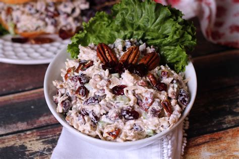 Cranberry Pecan Chicken Salad Baked Broiled And Basted