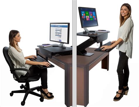 Height adjusts from 30″ to 45″ by turning the crank wheel. Adjustable Height Gas Spring Easy Lift Standing Desk Sit ...