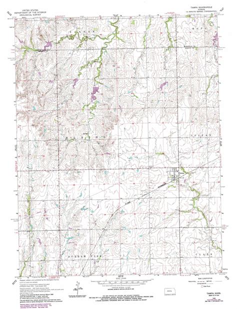Tampa Topographic Map Ks Usgs Topo Quad 38097e2