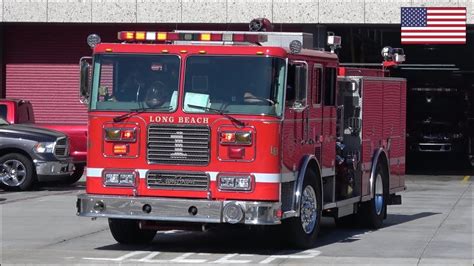 Lbfd Fire Engine 1 And Rescue Ambulance 1 Responding Youtube