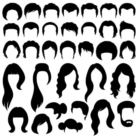 Hair Silhouettes Woman Hairstyle Stock Vector Image By Eveleen