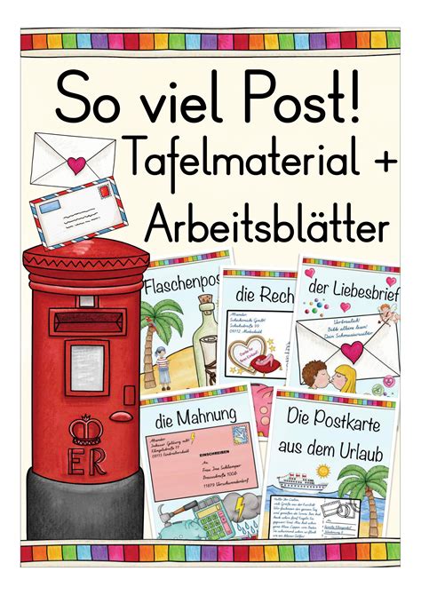 So Viel Post Postkarte Brief Tafelmaterial Unterrichtsmaterial Im Fach Deutsch