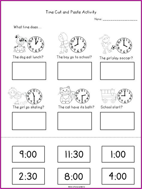 2nd Grade Math Time Worksheets Tell The Time 1 Worksheets
