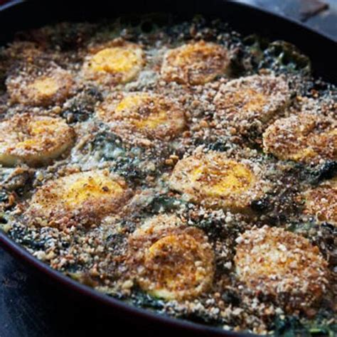 Spinach Gratin With Hard Boiled Eggs Easy Recipes