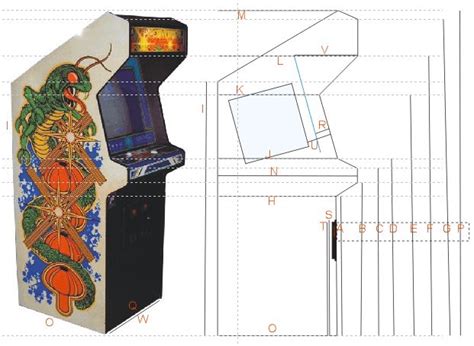 Centipede Cabinet Template Arcade Cabinet Plans Arcade Cabinet Arcade